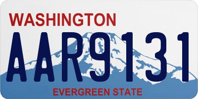 WA license plate AAR9131