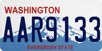 WA license plate AAR9133