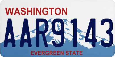 WA license plate AAR9143