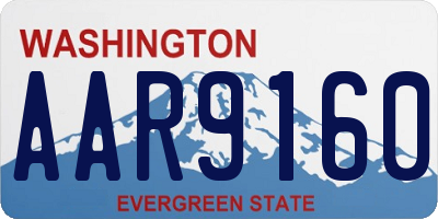 WA license plate AAR9160