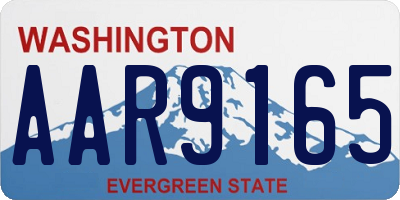 WA license plate AAR9165