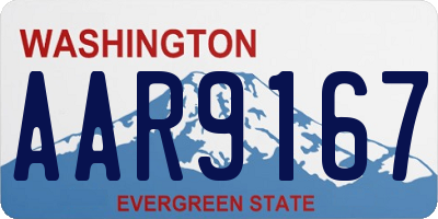 WA license plate AAR9167