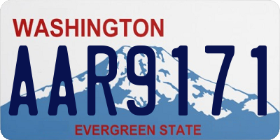 WA license plate AAR9171