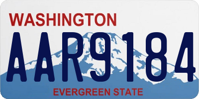 WA license plate AAR9184