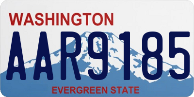 WA license plate AAR9185