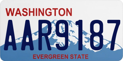 WA license plate AAR9187