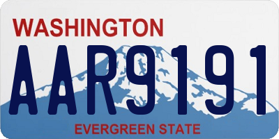 WA license plate AAR9191