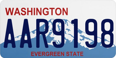 WA license plate AAR9198