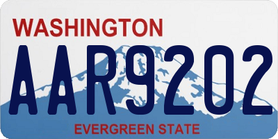 WA license plate AAR9202