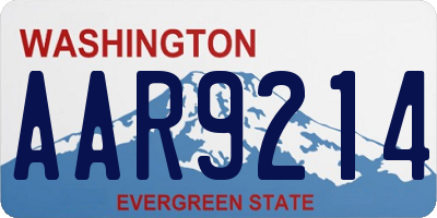 WA license plate AAR9214