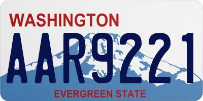 WA license plate AAR9221