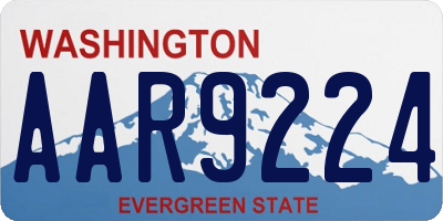 WA license plate AAR9224