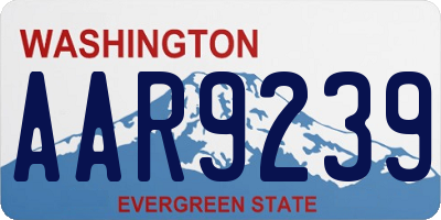 WA license plate AAR9239