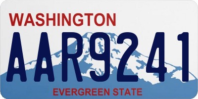 WA license plate AAR9241