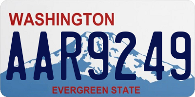 WA license plate AAR9249