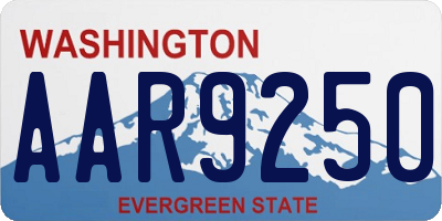 WA license plate AAR9250