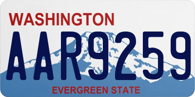 WA license plate AAR9259