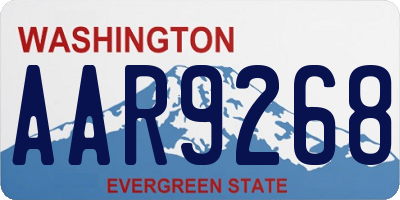 WA license plate AAR9268