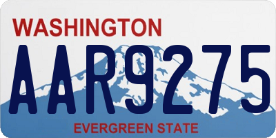 WA license plate AAR9275