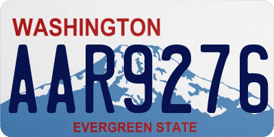 WA license plate AAR9276