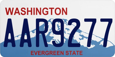 WA license plate AAR9277