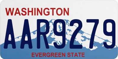 WA license plate AAR9279