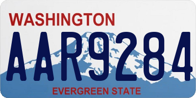 WA license plate AAR9284