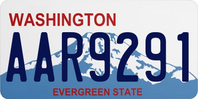 WA license plate AAR9291