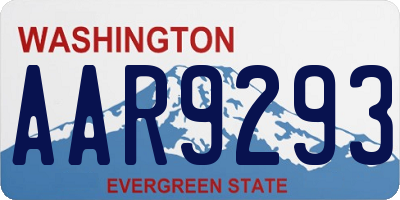 WA license plate AAR9293