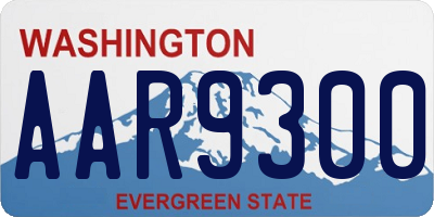 WA license plate AAR9300