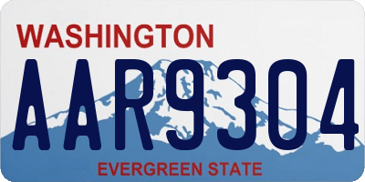 WA license plate AAR9304