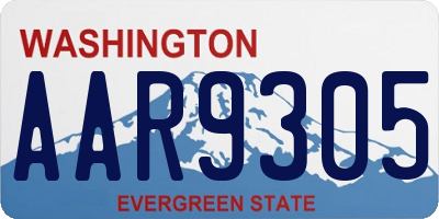 WA license plate AAR9305