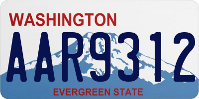 WA license plate AAR9312