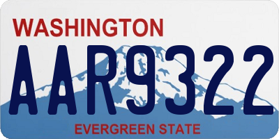 WA license plate AAR9322