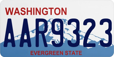 WA license plate AAR9323