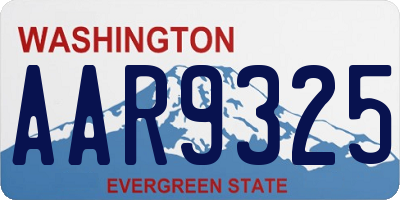 WA license plate AAR9325