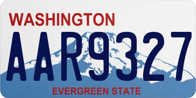 WA license plate AAR9327