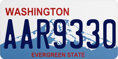 WA license plate AAR9330