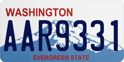 WA license plate AAR9331