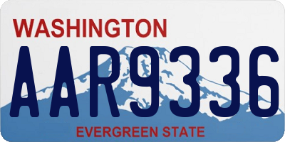 WA license plate AAR9336