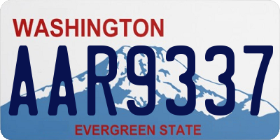 WA license plate AAR9337