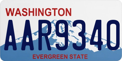 WA license plate AAR9340
