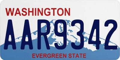 WA license plate AAR9342