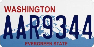 WA license plate AAR9344