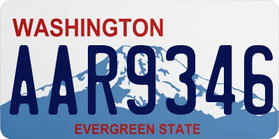 WA license plate AAR9346