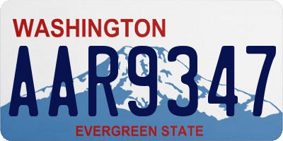 WA license plate AAR9347