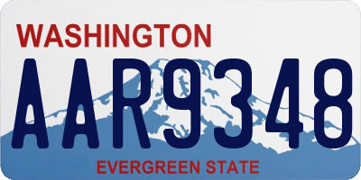 WA license plate AAR9348