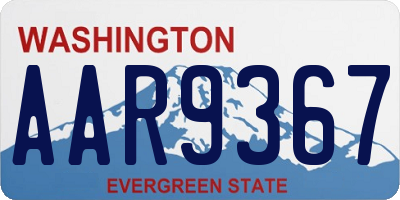 WA license plate AAR9367