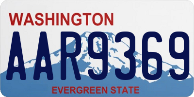 WA license plate AAR9369