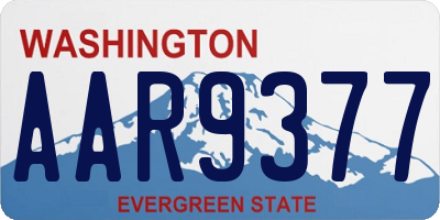 WA license plate AAR9377